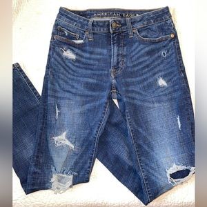 American Eagle ripped skinny jeans